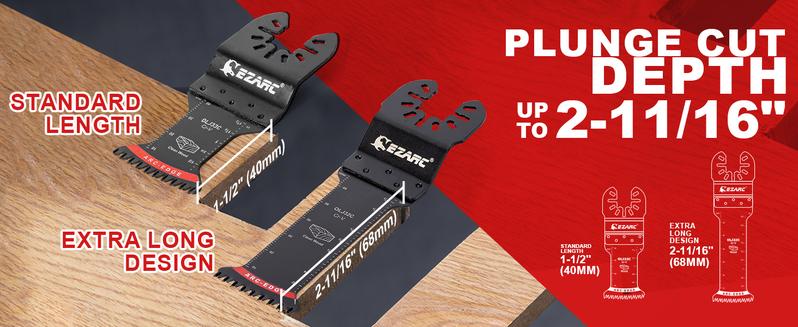 1-1/4" Extra Long Reach Curved Japanese Tooth Curved Arc Edge Oscillating Multi-Tool Blade 20 count for Clean Cuts in Wood and Plastic, FathersDayGift