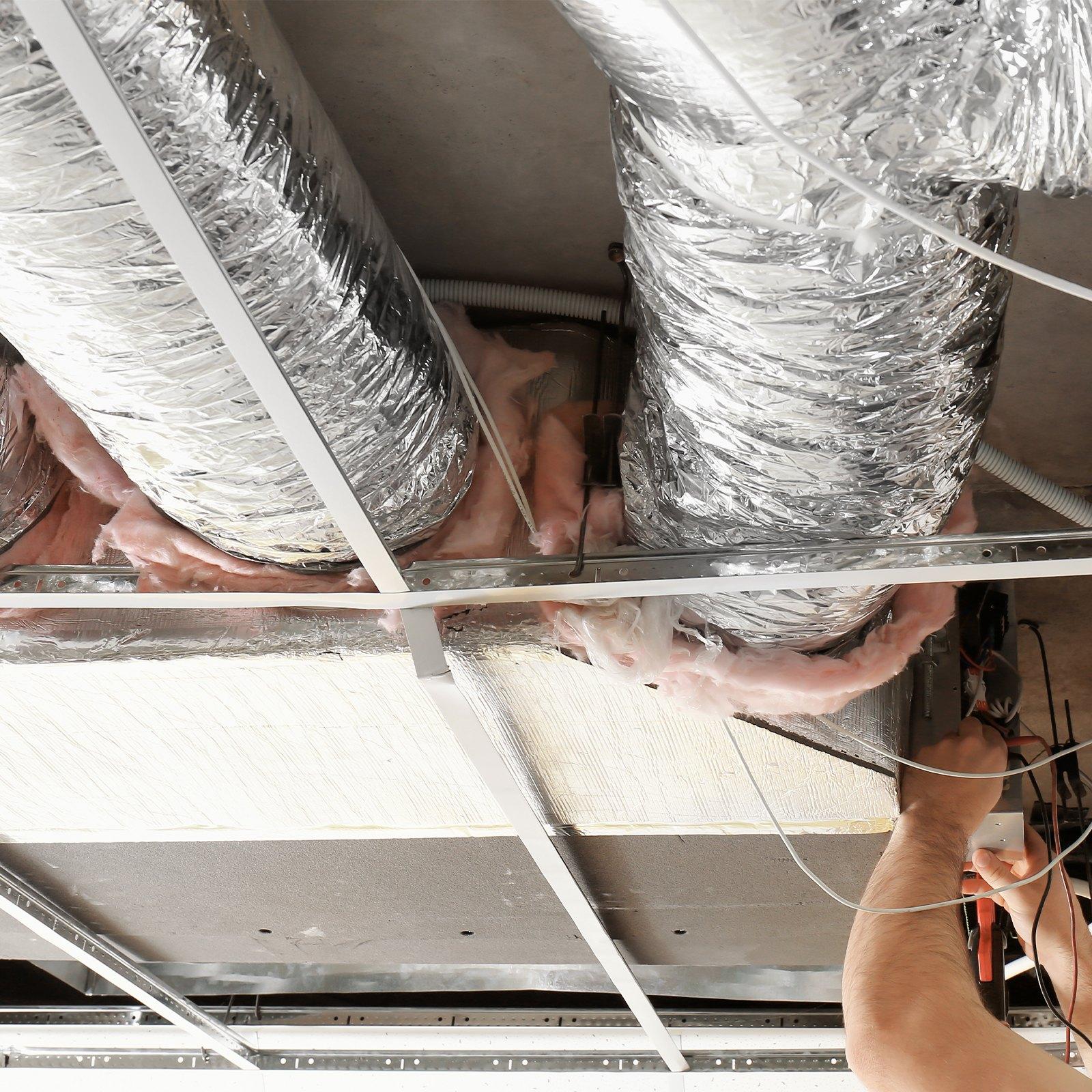 fathersdaygift  VEVOR Dryer Vent Hose, 5'' Insulated Flexible Duct 25FT Long with 2 Duct Clamps, Heavy-Duty Three Layer Protection for HVAC Heating Cooling Ventilation and Exhaust, R-6.0 Flame Resistance Value