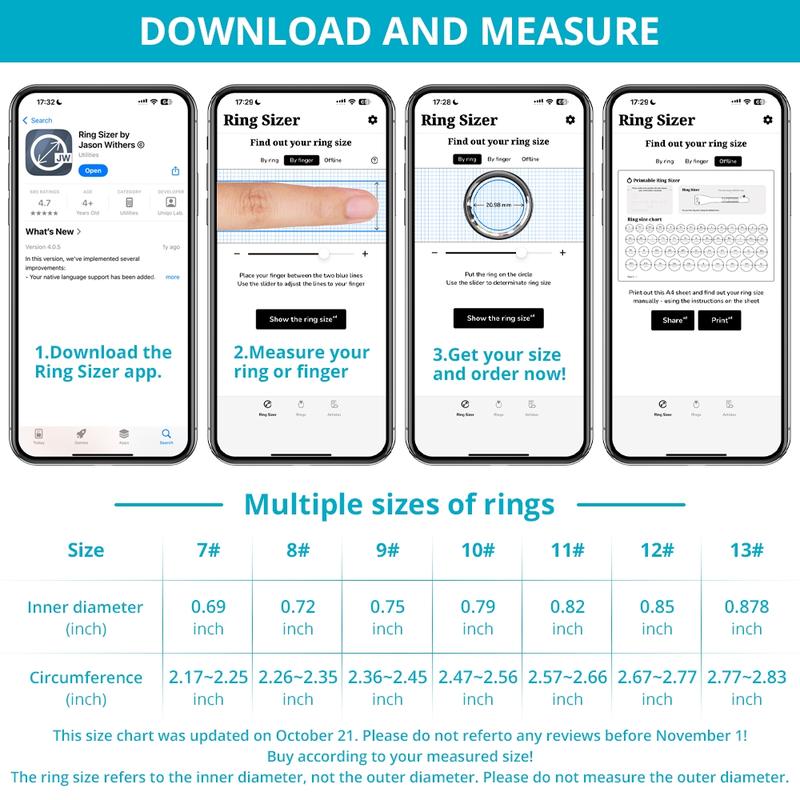 COLMI R10 Smart Ring, Unisex Fitness Tracker,5ATM Waterproof, Bluetooth-compatible Connected, Distance & Step Counter, Stylish Design COLMI R10 Smart Ring, Unisex Fitness Tracker,5ATM Waterproof, Bluetooth-compatible Connected, Distance & Step Counter, Stylish Design