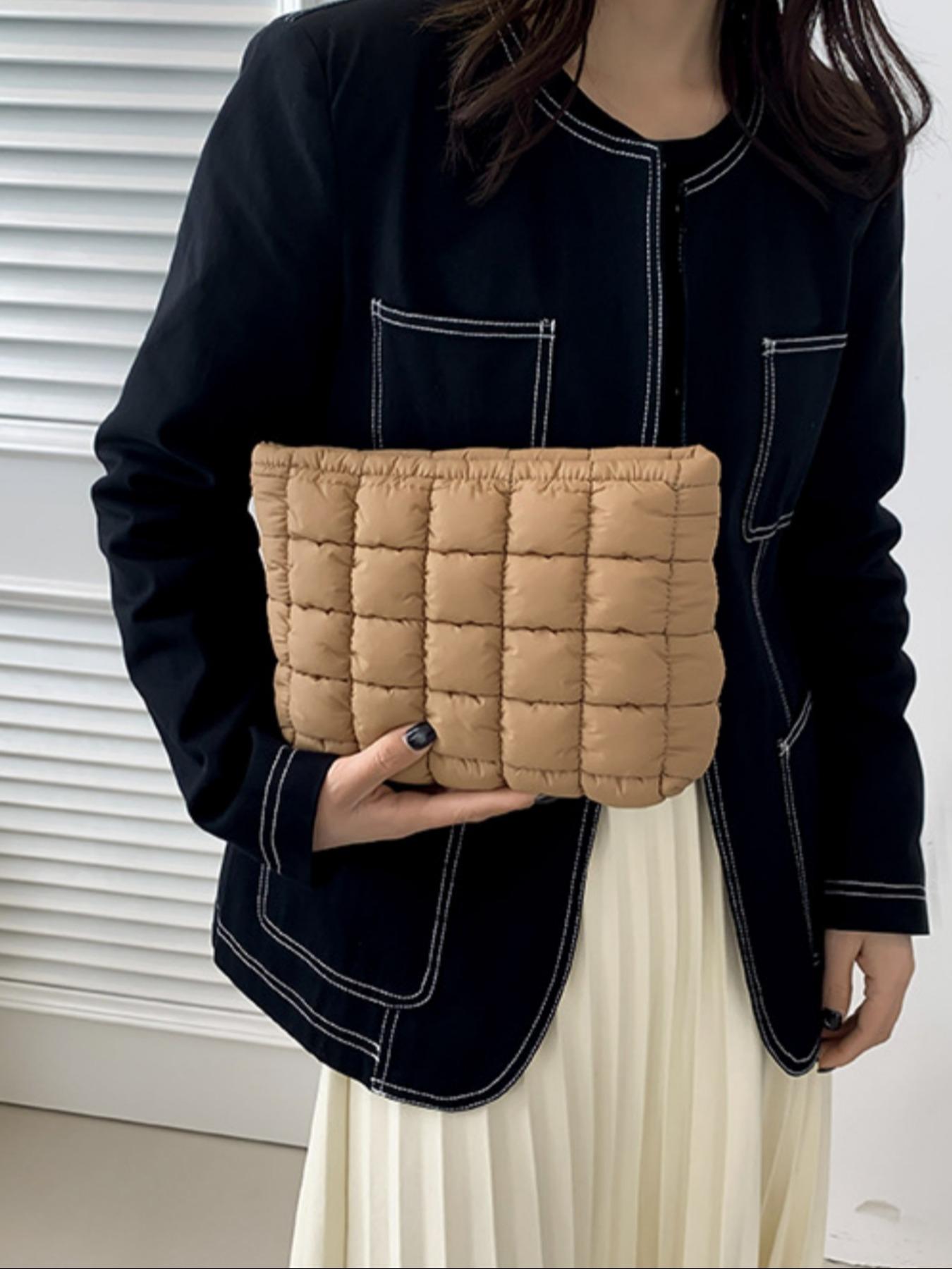 Women's Oversized Zippered Travel Storage Bag, Plain Design Handbag for Ladies & Girls, All-Season Casual Carryall, Casual Zipper Purse