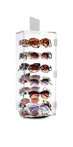 Acrylic 5 Levels Wall Mounted Acrylic Display Case, Shot Glass Display Case Cabinet, Wall Mounted Sunglass Organizer, Sunglasses Shelf