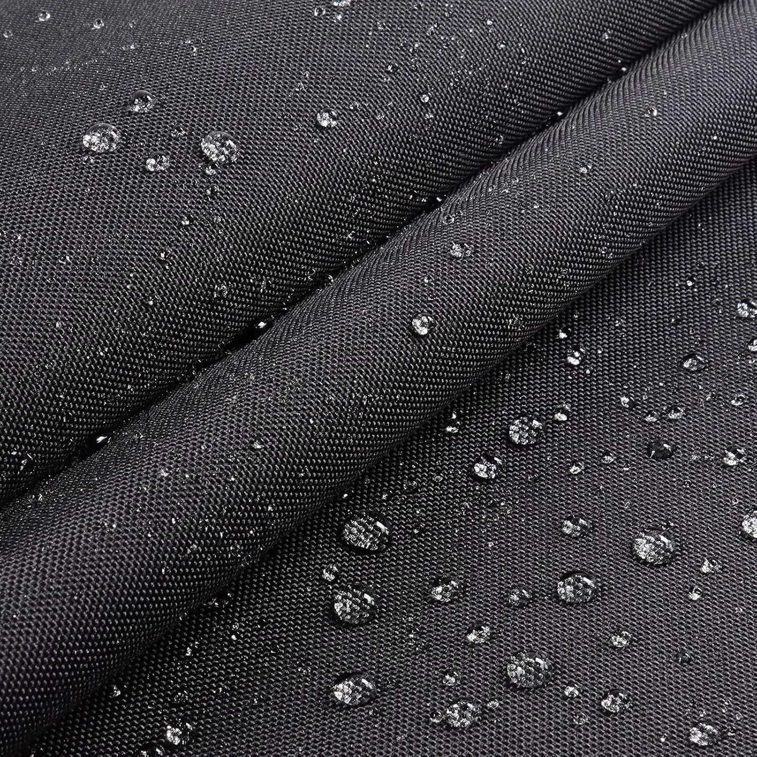 Marine Waterproof Canvas Fabric 600D PU Backing 60"×40" Black 600Denier Marine Boat Canvas Fabric Boat Seat Material PU Backing Waterproof Anti-UV Blocks Heat for Boat Outdoor Awning Tent