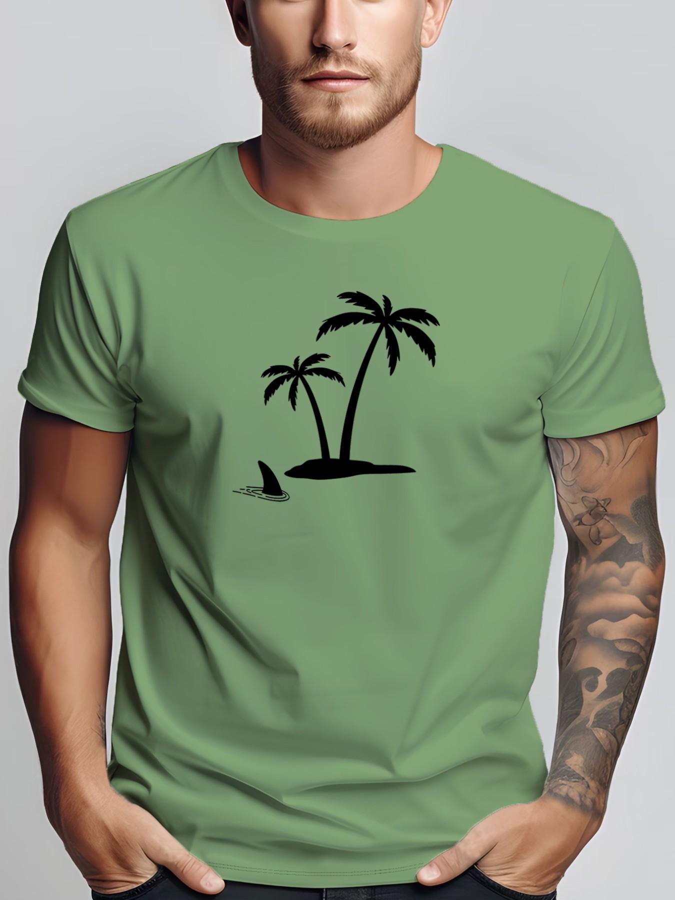 Men's Summer Micro-Stretch Comfort Round Neck Printed T-Shirt, Fashionable Trendy Wear, Best Choice for Men, Casual Stylish Tee