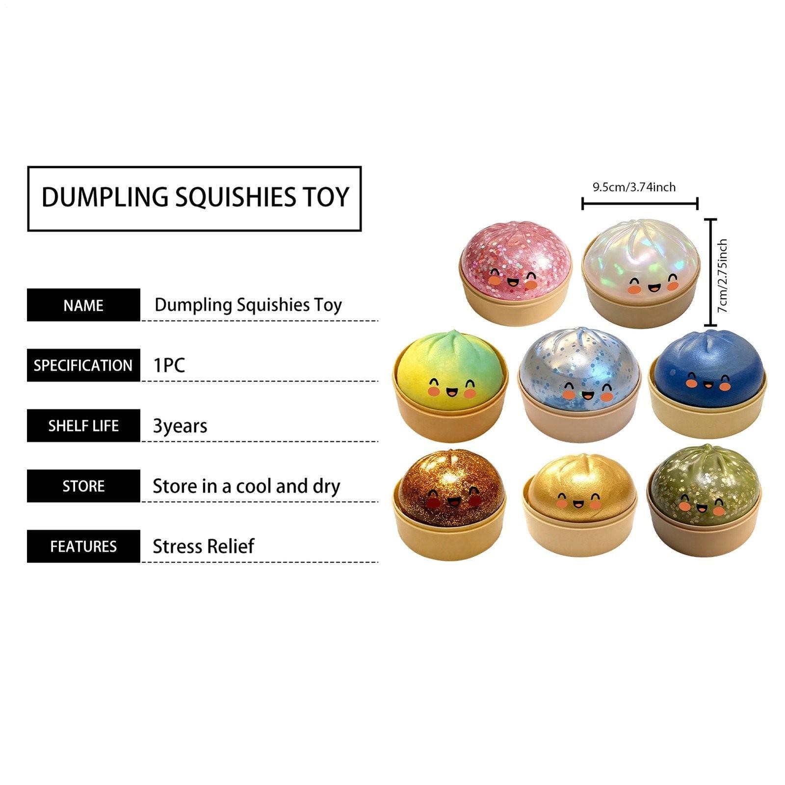 Expressive Big Dumpling Squishy - Blind Box, Mysecret Bun Fidget Toy, Soft TPR Material, Stress Relief, Unboxing Surprise, Random Style per Pack, suitable for children to exchange gifts,National Children's Day Gifts