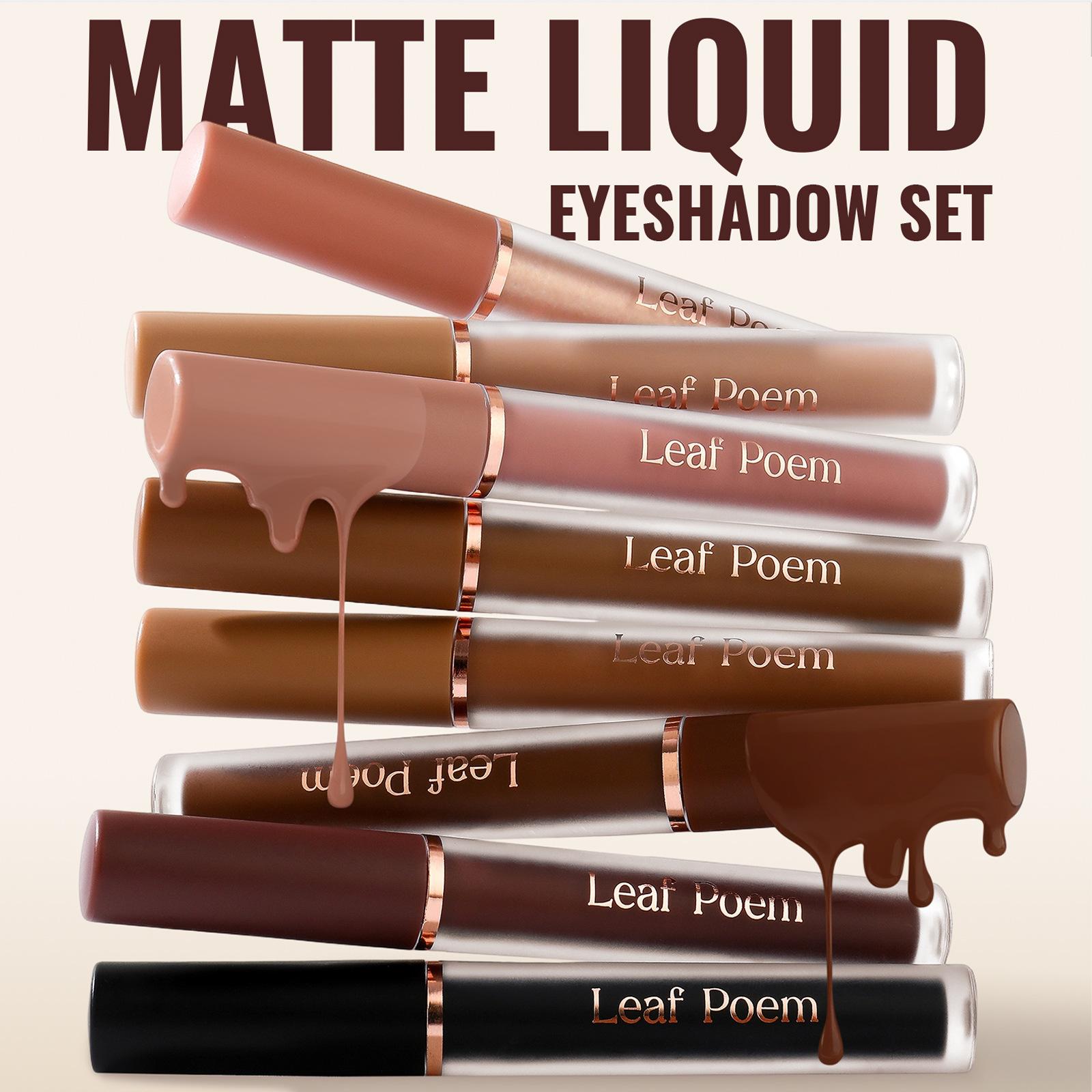 Women's 8-Shade Matte Liquid Eyeshadow Pen Kit - Velvety Mist Texture, Waterproof, Smudge-Proof, Blendable, Flawless Smooth, Long Lasting, 3D Eye Definition, Colorful Eyeshadow, Easy Beauty Products, Essential Cosmetic Set for Adults