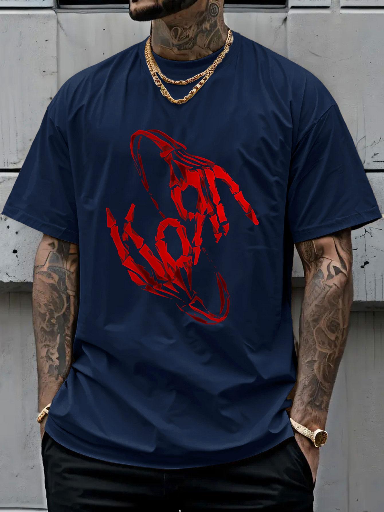 Korn Band T-Shirt, Korn Rock Band Theme Short Sleeve, Unique Retro Style Top, Y2K Vintage New Metal T-Shirt, Casual Loose Fit