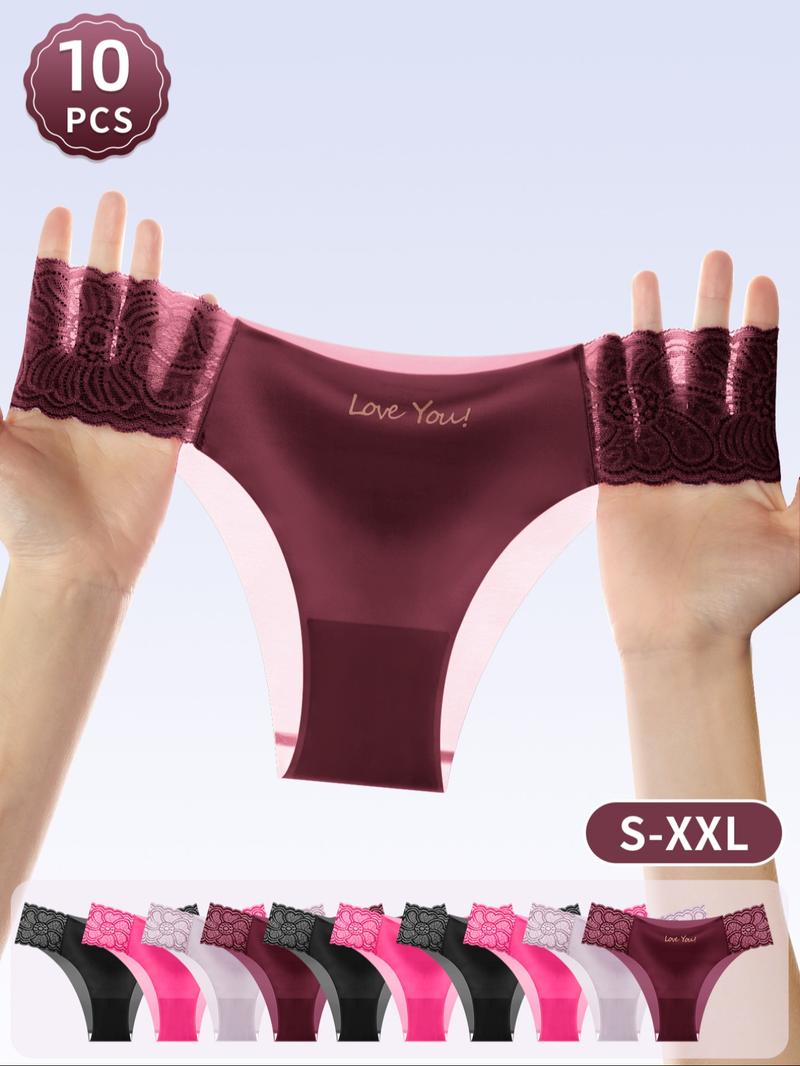 Women's Letter Print Briefs, Soft Comfy Breathable Knicker for Daily Wear, Underwear for All Seasons, Soft Breathable Panties