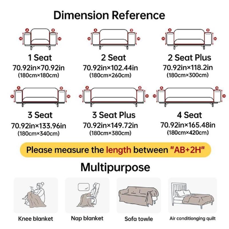 Moroccan Style Plush Thick Sofa Blanket, Sofa Slipcover, Non-Slip Easy Washable, Durable Anti-Scratch Couch Pad, Multiple Colors and Sizes Available