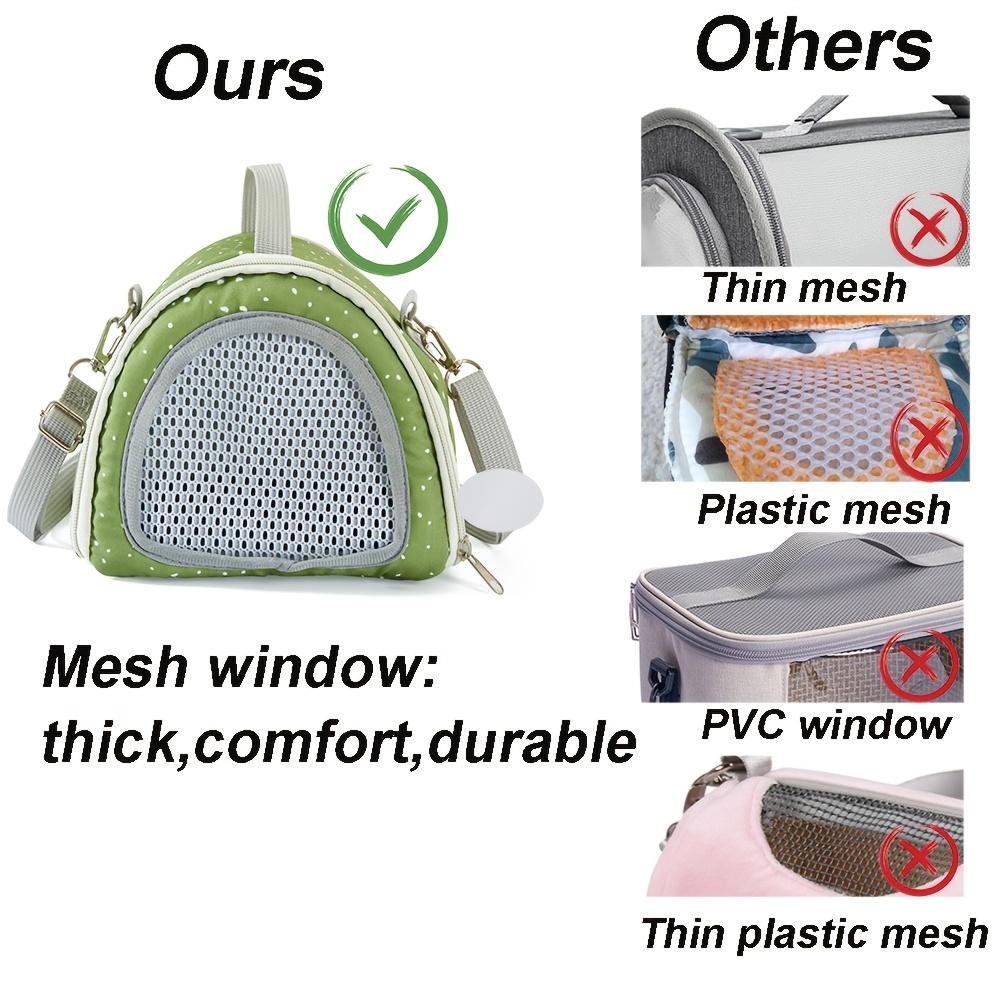 Breathable Flower Design Small Pet Outgoing Bag, Portable Crossbody Travel Carrier for Hamster, Golden Bear, Squirrel, Hedgehog, Parrot & Lizard, Lightweight Fashion Outdoor Carry Bag for Small Pets, Animal Carrier