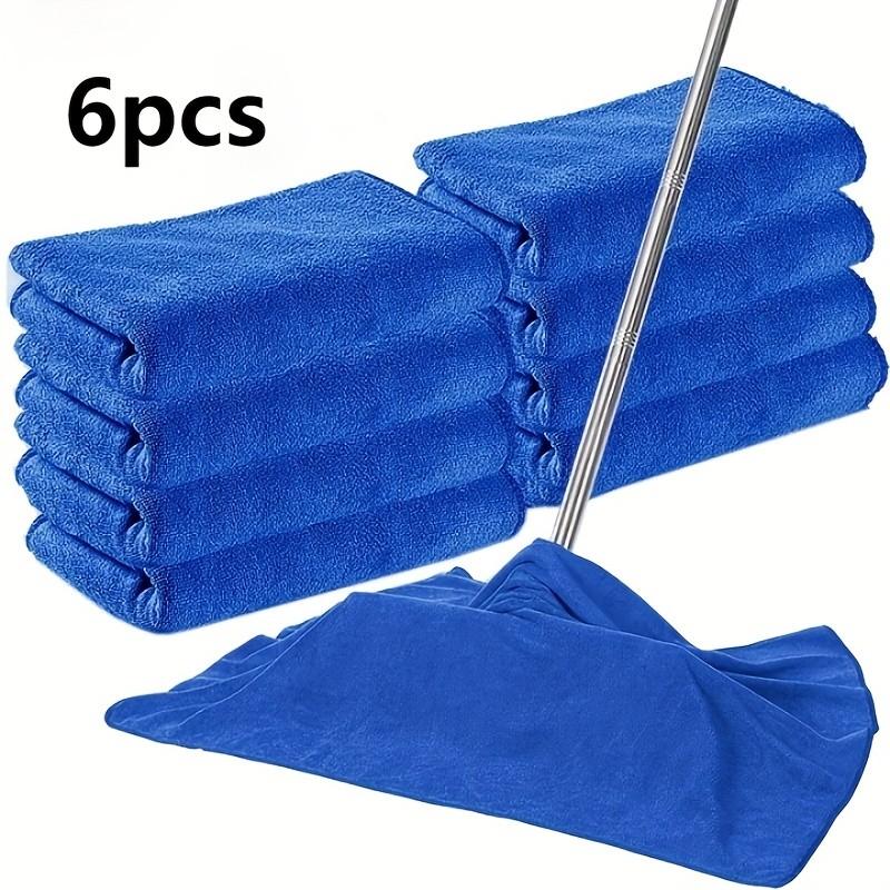 6-Piece Modern Microfiber Cleaning Cloths, Fast-Drying Reusable Hypoallergenic Textiles, Ideal for Detergent Mops Windows Living Room Bedroom Outdoor Toilet Kitchen Bathroom