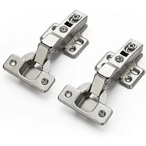 20 Pack (10 Pairs) European Kitchen Cabinet Hinges - Soft Close Half Overlay Door Hinges, Heavy-Duty Frameless Adjustable Concealed Cup Hinge