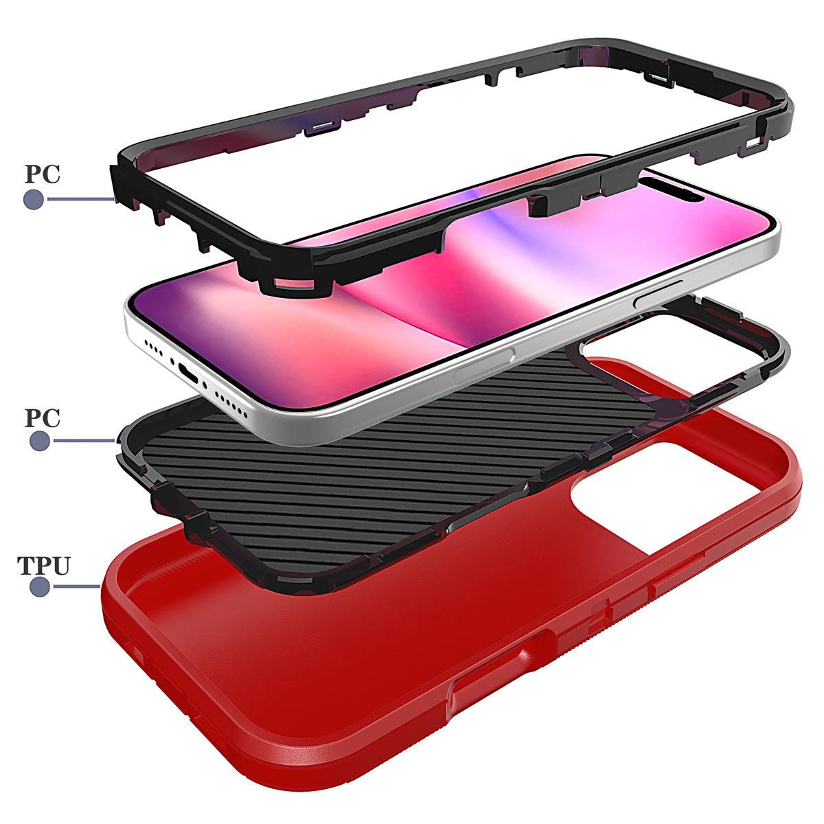 Essential phone case for outdoor workers, suitable for iPhone 16 Pro Max with back clip, iPhone 15 Plus protective case, 14 Max with rotating clip, 13 Pro waist-hanging phone case