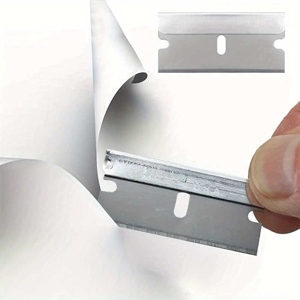 10/30/100 Piece Razor Blade Scraper, Metal Glass Adhesive Cleaner, Carbon Steel Replacement Blades, Car Film Removal Tool, Car Film Stripping