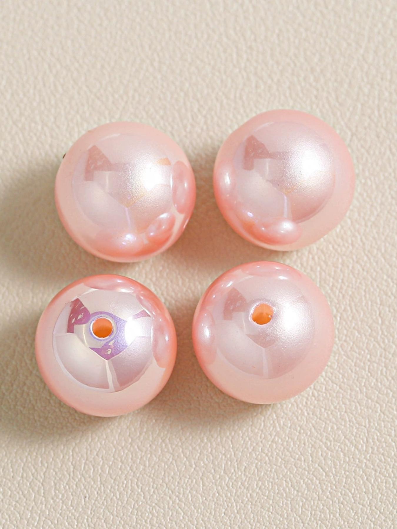 200/30pcs Bead Set for Handmade Jewelry, Mabe Two-Tone Plated Beads, Ombre Solid Color Round Beads, DIY Bracelet Phone Chain Accessories