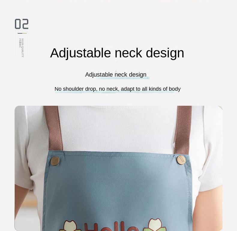 Kitchen Apron Waterproof Oilproof Convenient Pocket Chef Cooking Apron Men Women Barista Manicurist Work Aprons Waiter Uniform