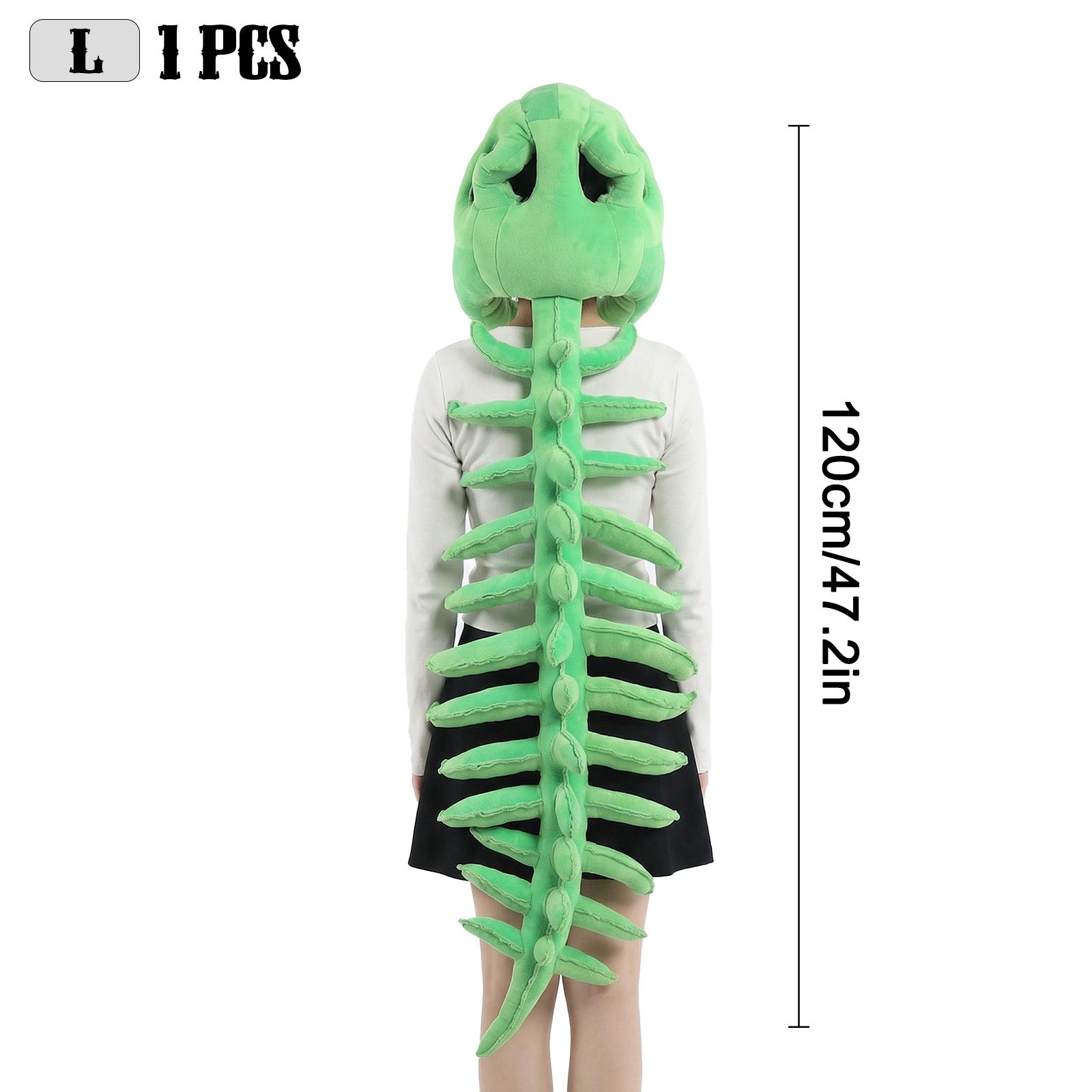 Funny Dinosaur Skeleton Costume Set, Fun Skull Dinosaur Fossil Hoodie, Party Halloween Bone Doll Costume, Perfect Gift Idea