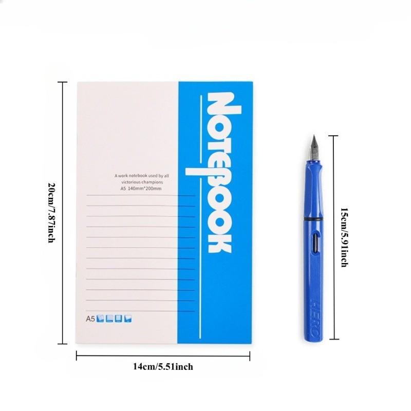 A5 Notebook Inner Pages, Soft Cover Loose-Leaf Journal, Ideal for School, Office, Work, 48 Pages & 68 Pages, Pack of 4
