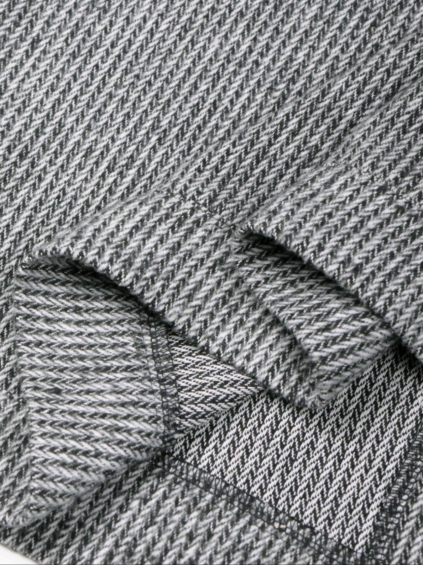 Men's Long Sleeve Loose Fit Woolen Jacket Coat, Casual Jackets, Fashion Casual Design, Suitable for Work or Outdoors, Lightweight Outerwear