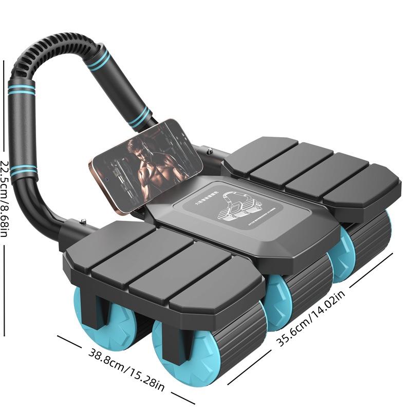 Ab Wheel Roller with Elbow Pad, Home Fitness Equipment for Core, Waist & Hip Training, Indoor Exercise Gear, Large Stable Anti-Tip Wheel, Ergonomic Non-Slip Hand Grips