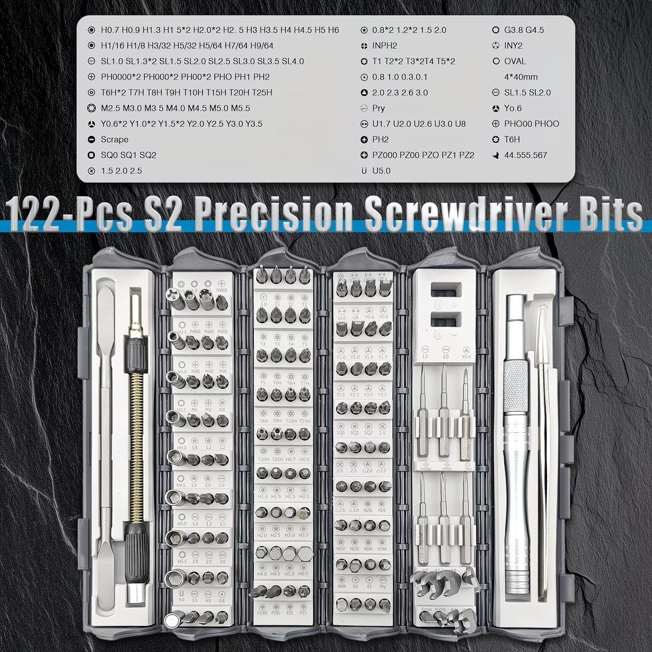 128-In-1 Precision Screwdriver Set, Professional Magnetic Repair Tools with 120 Bits, Ideal for Electronics, Computers, Laptops, Game Consoles, Durable Design, Versatile Use