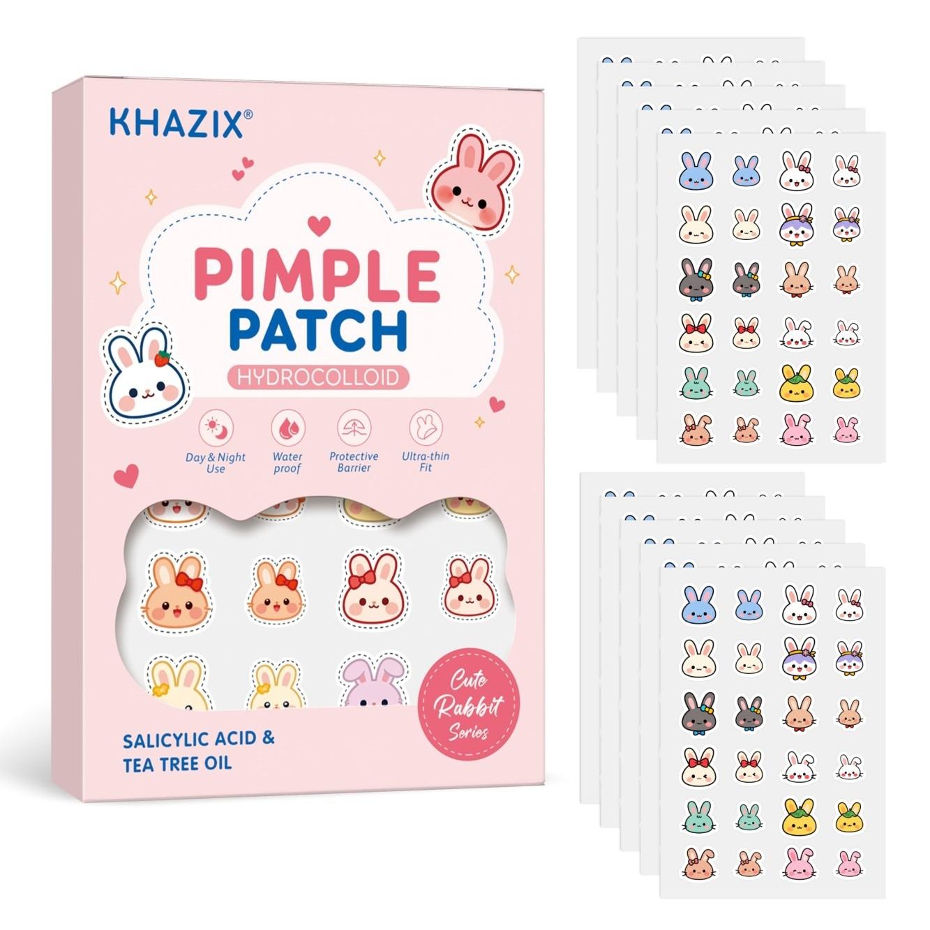 Rabbit-Shaped Acne Patches, Non-Irritating, Breathable, Makeup Covering, Alcohol-Free, Odorless, Daily Facial Care, 48/120/240 Pieces