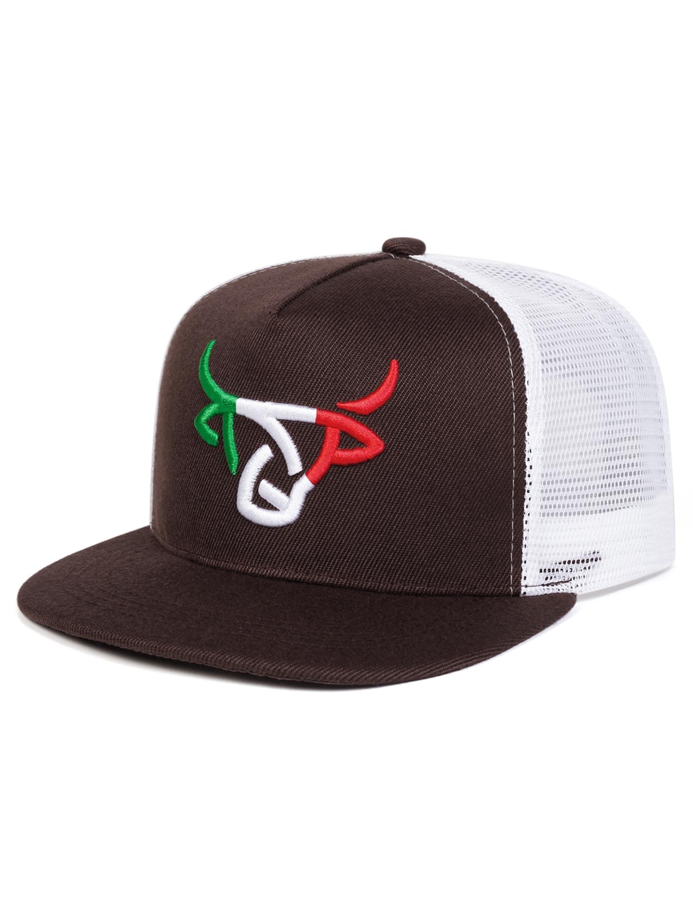 Unisex Geometric Baseball Cap, Graphic Trucker Hat, Adjustable Sun Protection Hat, Casual Fitted Outdoor Travel Beach Vacation Headwear for Men Women, Animal Print Snapback