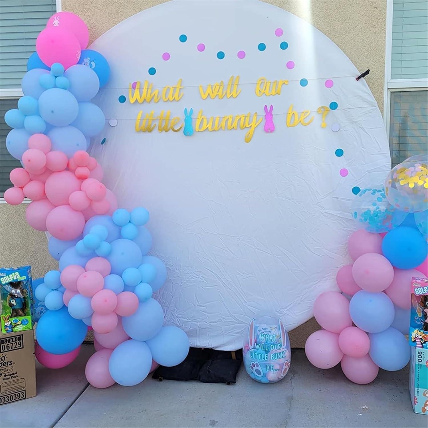 Blue Balloon Set 48 Pieces, Latex Balloons with Matching Glitter Balloons, Ideal for Gender Reveal Party, Baby Shower, Birthday Party