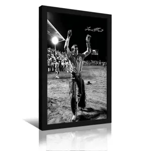 [New Product Launch] Vintage Lane Frost Poster with Signature, Legendary Bull Rider Rodeo Scene, Classic Western Wall Art, Aesthetic Print