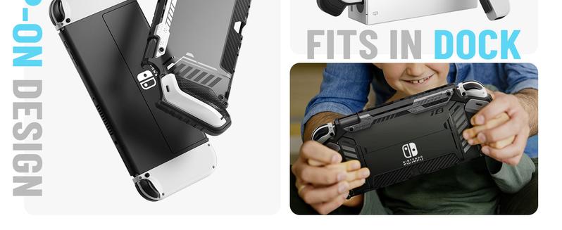 SUPCASE CASE for Nintendo Switch OLED Case 2021 Dockable Comfortable Grip protection Anti-Scratch Case Compatible with Nintendo Switch OLED Model and Joy-Con Controller handheld cover Gaming Stuff Game Peripherals