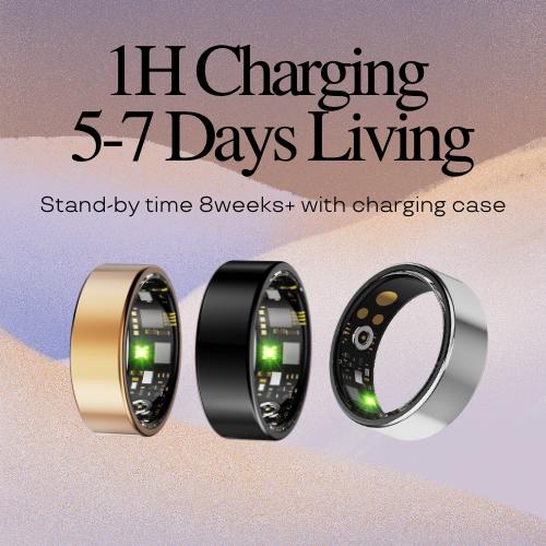 2026 Smart Health Ring for Women & Men,5-7 days Fitness Tracker with Blood Oxygen/HeartRate/Blood Pressure,Sleep Analysis, Step/Calorie/Activity Monitoring,Remote Camera Control,IP68 5ATM Waterproof,No Monthly Fee Smart wearable,Charging Case,Size7-13 tik