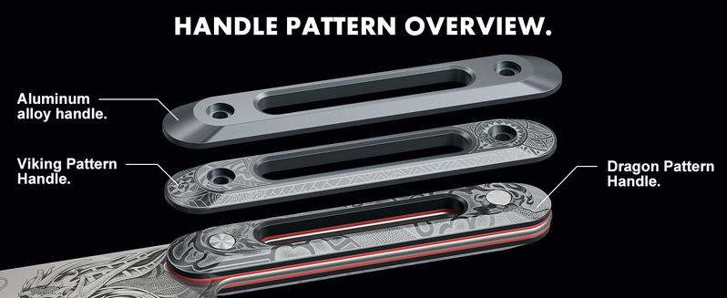 「 Luxury Gift 」ZDF-905 Powder Steel Chef Knife 8 Inch, Ultra Sharp Japanese Kitchen Knife, Full Tang Professional Chef Knife with Dragon Engraving, Interchangeable Handles，Purism Series Outdoorfun