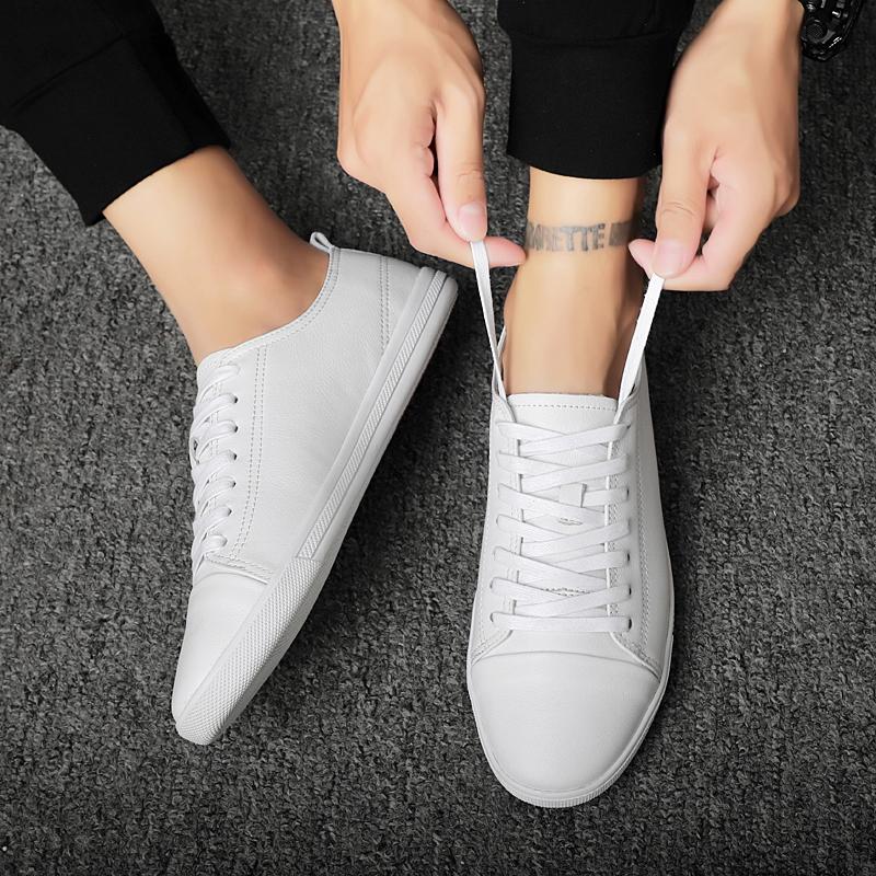 Men & Women High-End Cow Leather Shoes, Lightweight Soft Sole Non-Slip Footwear, Versatile Casual  for Daily Wearfor All Seasons