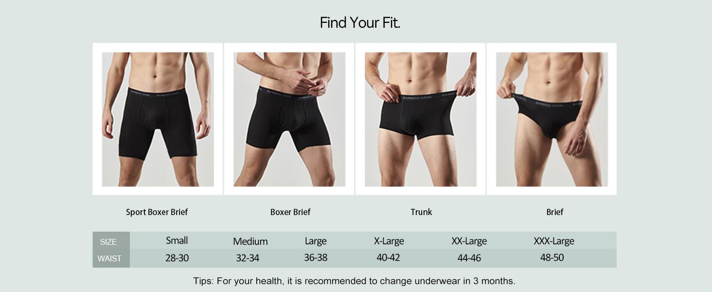 BAMBOO COOL Men's Underwear Boxer Briefs Soft Breathable Premium Fabric Open Fly Pouch High Performance Stretch Christmas Gifts for Men 4 or 7 Pack SpringStatements