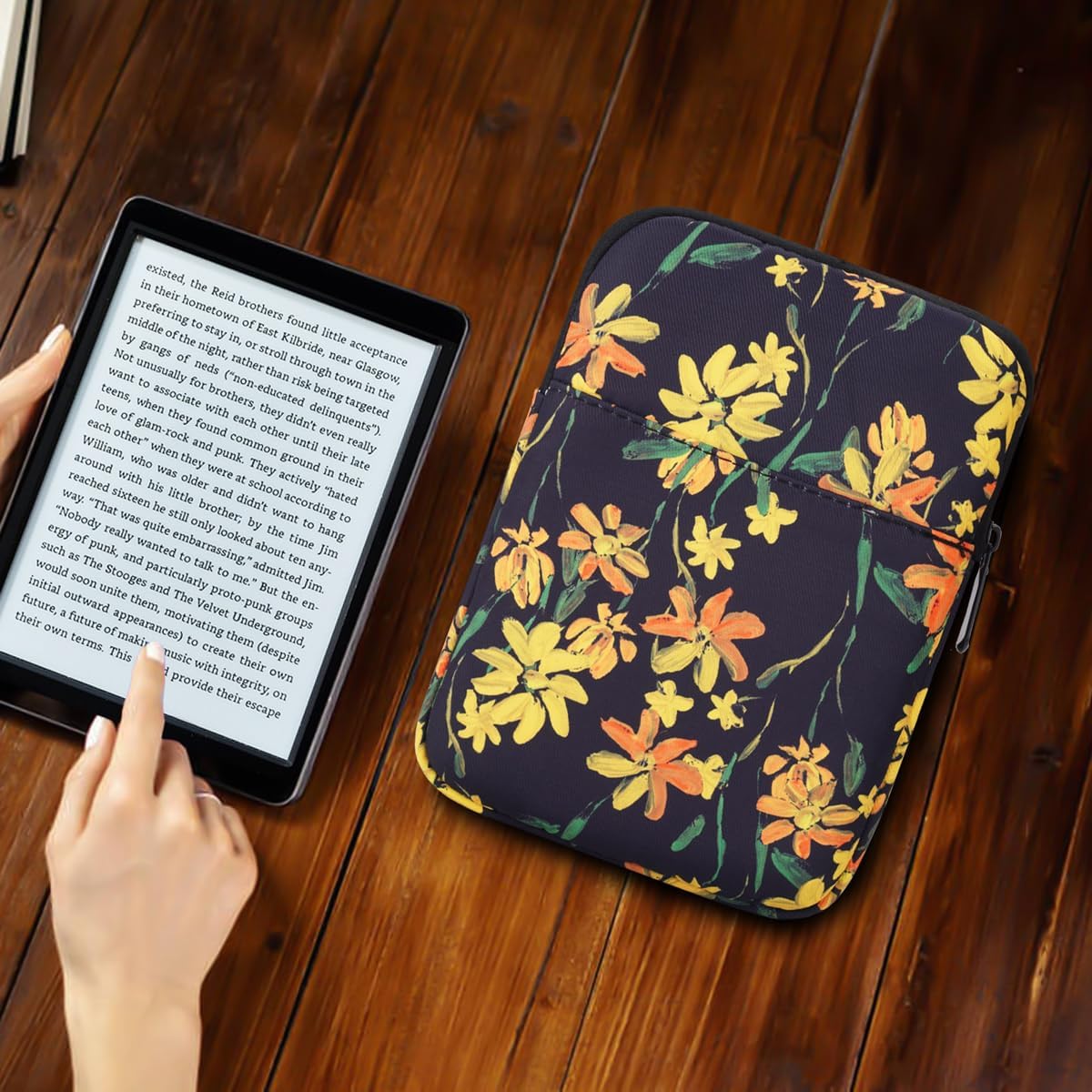 Portable 7-Inch e-Reader Sleeve, Shockproof Protective Kindle Case, Tablet Sleeve Pouch, Preferred Gift