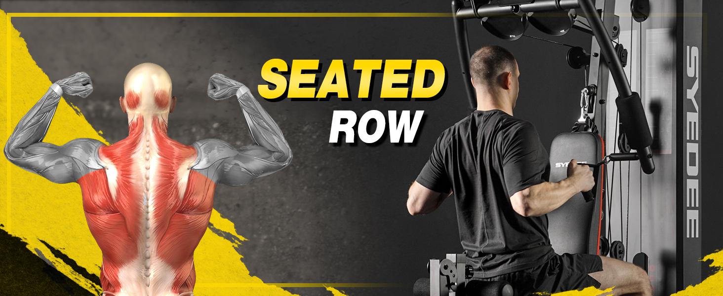 Home Gym, Multifunctional Home Gym Equipment, Home Gym Station with 150LBS Weight Stack, Exercise Equipment for Full Body Strength Training Lat Pulldown Machine SpringStatements