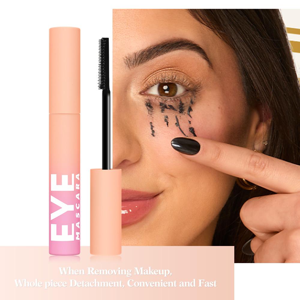 Waterproof Mascara, Long-Lasting Curling Mascara, Lengthening & Volumizing Black Mascara, Smudge-Proof No Clumping Formula with Fine-Tooth Comb Brush for Natural Lashes