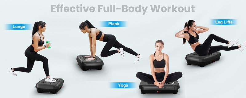 Vibration Plate, Fitness Platform Exercise Machine, Vibrating Lymphatic Drainage, Shaking Full Body Shaker Workout Vibrate Stand Shake Board Sport Gym for Women Men Walking Pad Treadmill Portable Pedal