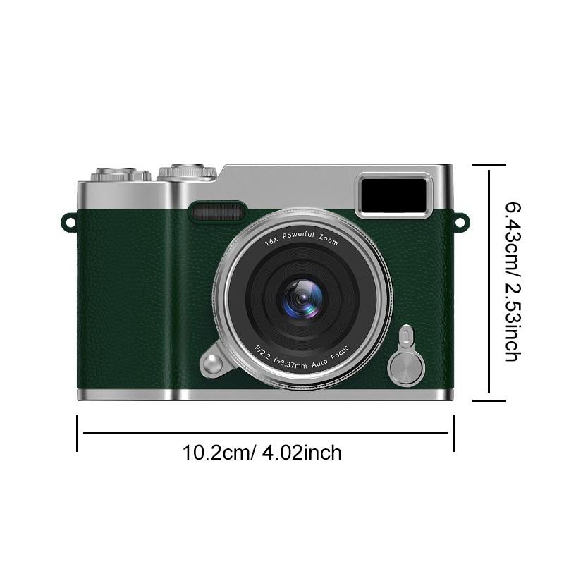 Flip Screen Retro Camera for Teens, Point and Shoot Digital Cameras, Pocket Digital Camera with Filters, Y2K Vintage Camera, Entry-Level Digital Camera with Memory Card, Gift for Christmas, New Year, Portable Travel Camera