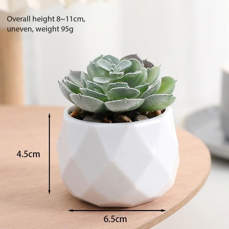 Desktop Decoration, Realistic Mini Succulent Plant, Indoor Decorative Fake Flower, Desktop Ornament, Artificial Succulent Pottery