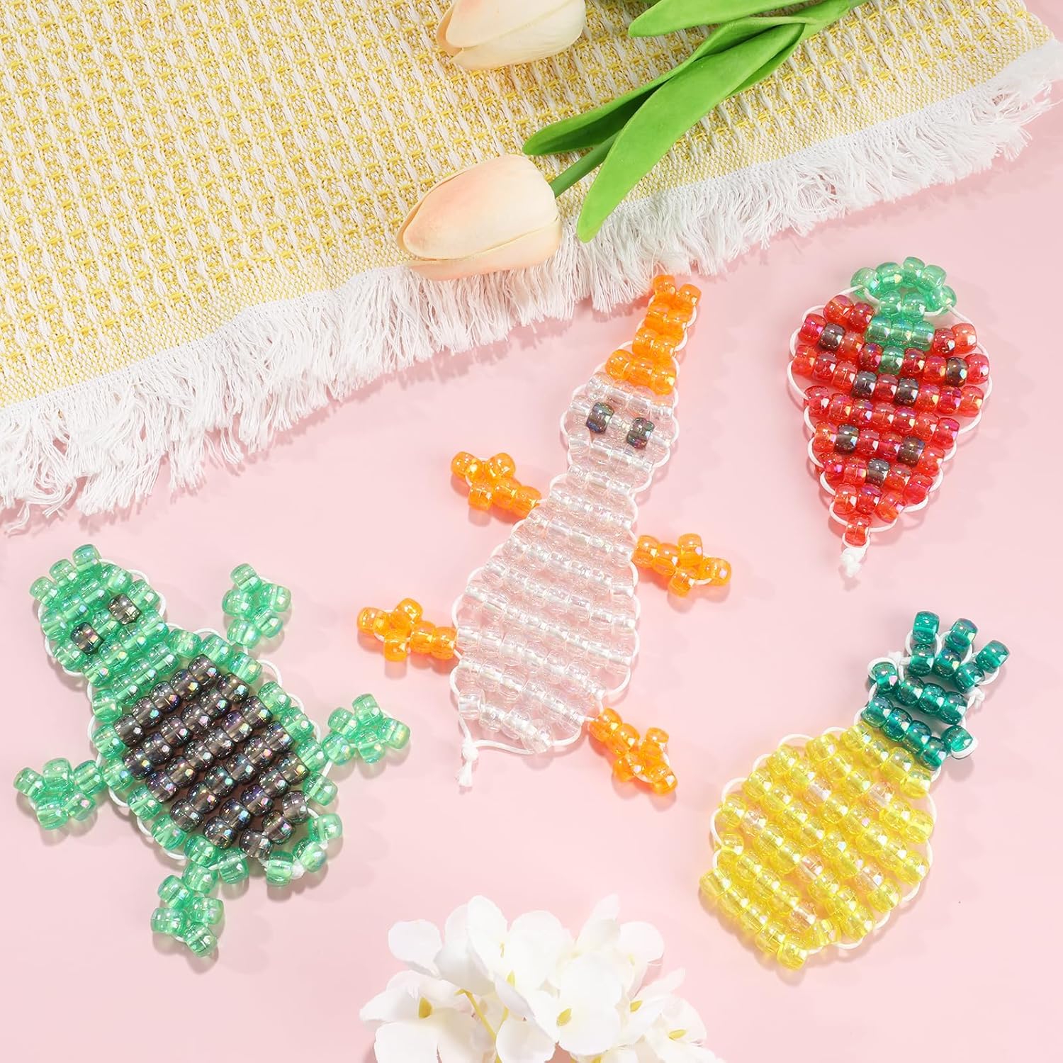 2600+pcs Pony Beads Kit Transparent AB Color Rainbow Plastic Bead Multicolor Pony Beads Bulk Elastic String, Hair Bead for Braids DIY Crafts Making Kit for Bracelets Necklaces 2600+pcs Pony Beads Kit Transparent AB Color Rainbow Plastic Bead Multicolor Pony Beads Bulk Elastic String, Hair Bead for Braids DIY Crafts Making Kit for Bracelets Necklaces