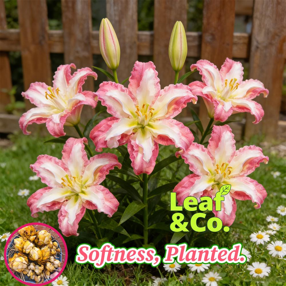 Lily bulbs - sweet red flowers - red roots - easy to grow all year round - outdoor garden planting