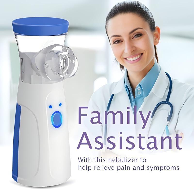 Portable Nebulizer for Adults & Kids Handheld Mesh Design – Ultrasonic Plug-in type. Nebulizer with Battery Included for Travel & Home Use (Blue & White) with Skin Care Glow Other products include theRechargeable Mesh SpacerMachine, which is also suitable Portable Nebulizer for Adults & Kids Handheld Mesh Design – Ultrasonic Plug-in type. Nebulizer with Battery Included for Travel & Home Use (Blue & White) with Skin Care Glow Other products include theRechargeable Mesh SpacerMachine, which is also suitable