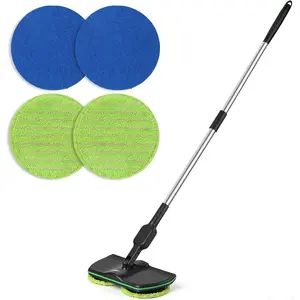Cordless Battery Electric Spin Mop, 13-Inch Max Cleaning Pad Automatic Mop, Floor Cleaner for Hardwood Laminate Tile Floors, No Water Tank