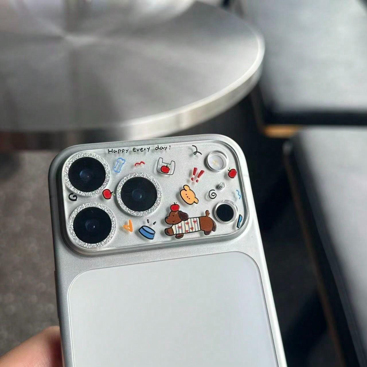 Cute Cartoon Pattern Camera Lens Protector Cover Perfect Fit for iPhone 17 Pro Max, Protective Anti-Dust Scratch Resistant HD Photography Smartphone Case Accessories