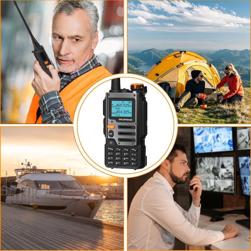 Baofeng UV-K68 (Upgrade of UV-5R) Tri-band Ham Radio Long Range, Handheld Walkie Talkie Long Range, Portable Wireless Two Way Radio Air Band FM Transceiver, USB-C Charging Emergency Comminication Gear Audio Products