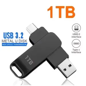 64TB USB 3.2 Flash Drives U Disk 2TB High Speed Metal Pendrive WaterProof Type-C Memoria USB Stick USB Drives 8TB 2TB 1TB
