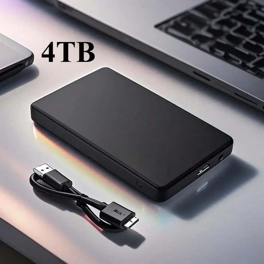 4TB 2TB Ultra-Fast Portable External HDD,-Capacity-Speed External Drive,Computer,Dash Cams,Portable 4TB 2TB External Disk, Sleek Design, Reliable Storage, Ideal Students, And Professionals (USB 3.0)