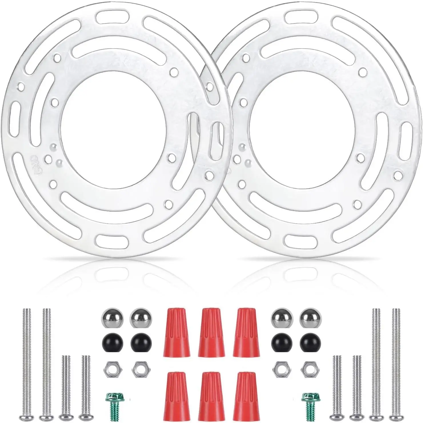 2 Pack Light Fixture Mounting Brackets, Ceiling Light Mounting Plate, Wall Lights Mount Blocks with Screws and Nuts, 4 Inch Round Junction Box Adapter for Wall Sconce, Chandelier, Pendant