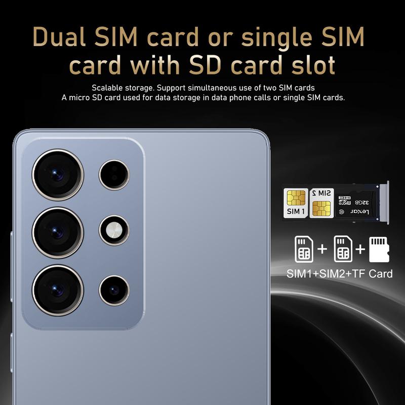 M26 Ultra Smart Android Phone 6.8 Inch Large Screen 4GB+64GB ROM 4000mAh Battery Octa-core Processor Smartphone Cellphone