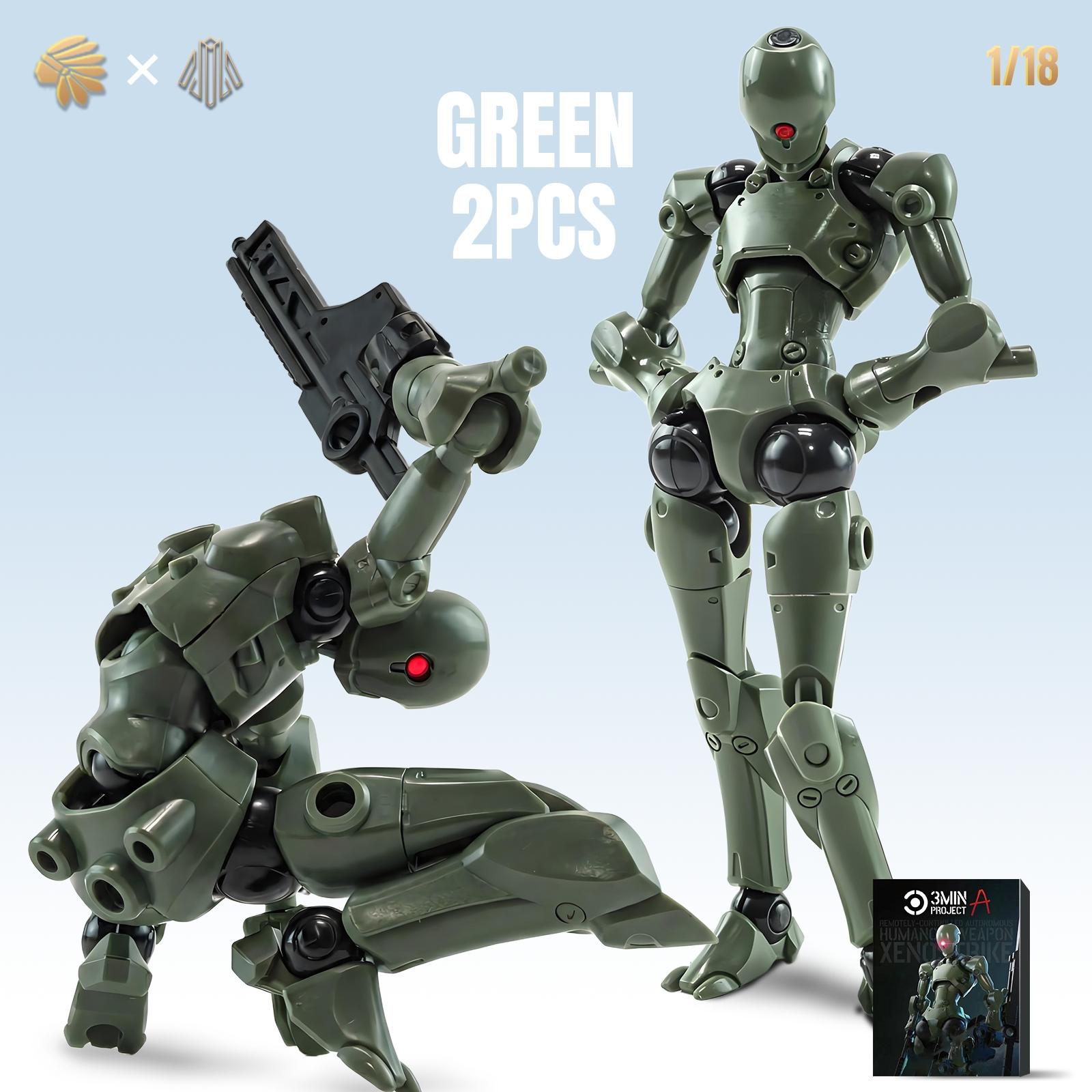 High-End 1/18 Scale Mecha Super Flexible Model Kit, 9.6cm Pocket Robot Assembly, High Precision DIY Mecha, Includes Metal Transparent